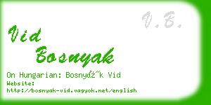 vid bosnyak business card